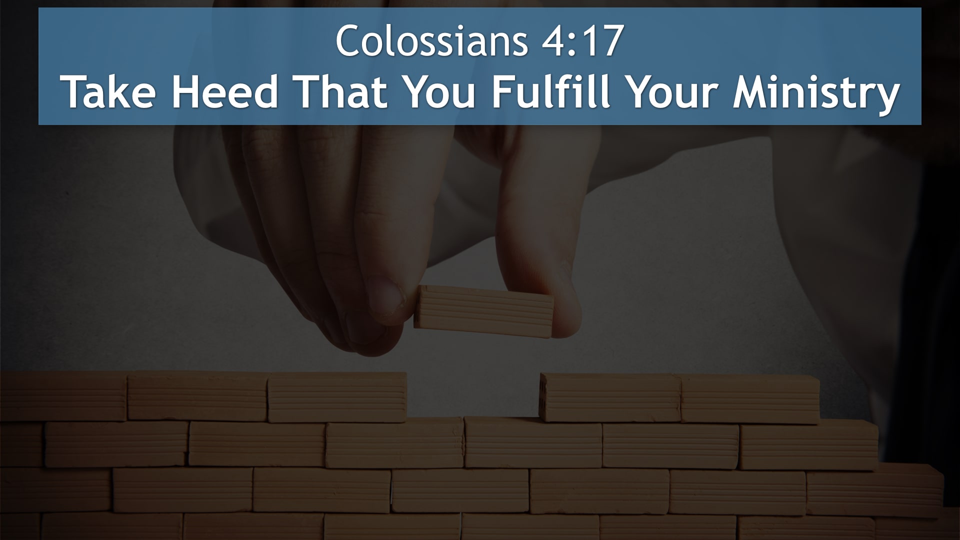 Jerry Simmons teaching Colossians 4:17, Take Heed That You Fulfill Your Ministry