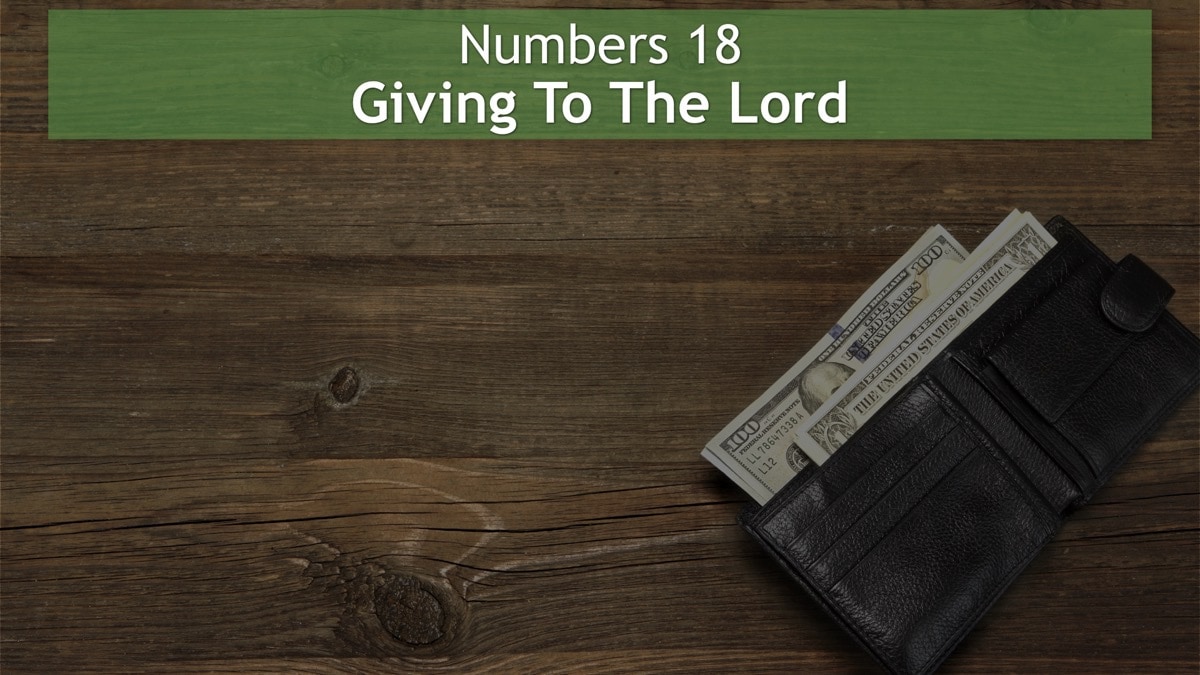 Jerry Simmons teaching Numbers 18, Giving To The Lord