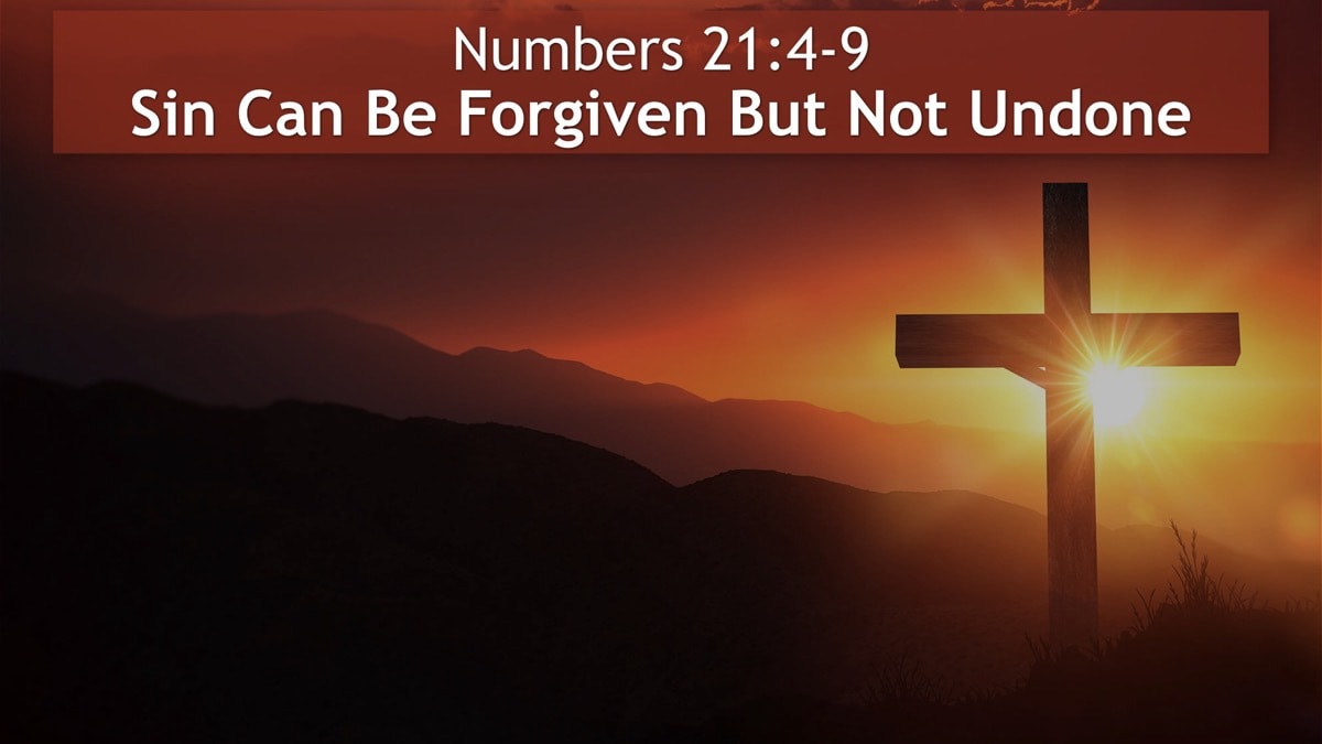 Jerry Simmons teaching Numbers 21, Sin Can Be Forgiven But Not Undone