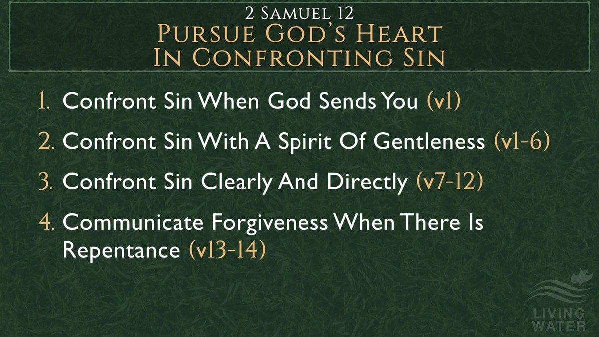 Jerry Simmons teaching 2 Samuel 12:1-14, Pursue God’s Heart In Confronting Sin