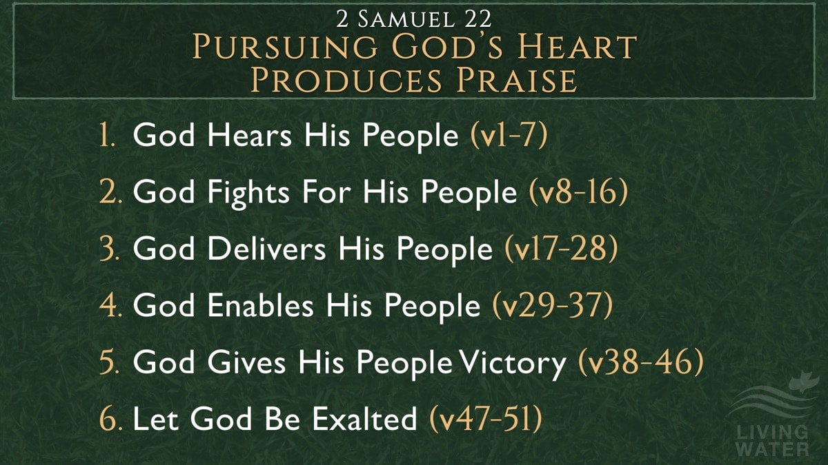 Jerry Simmons teaching 2 Samuel 22, Pursuing God’s Heart Produces Praise