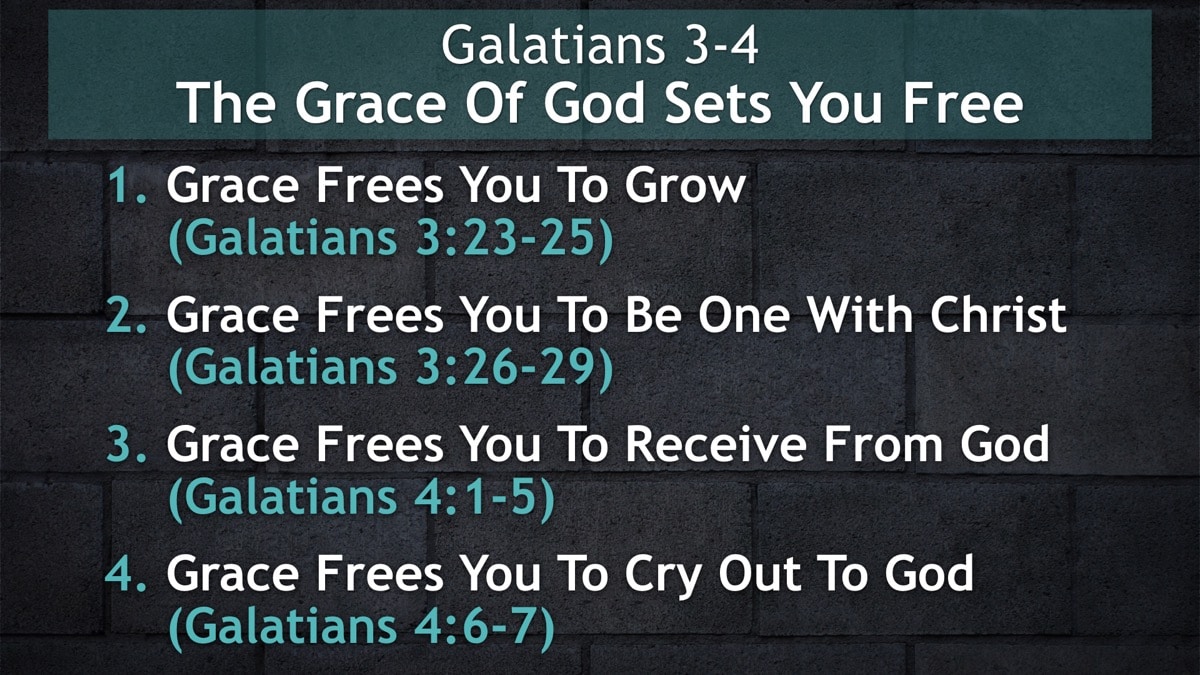 Jerry Simmons teaching Galatians 3-4, The Grace Of God Sets You Free