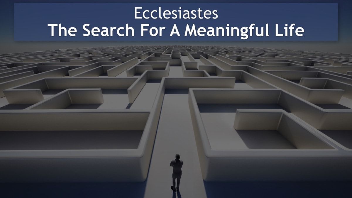 Jerry Simmons teaching Ecclesiastes, The Search For A Meaningful Life