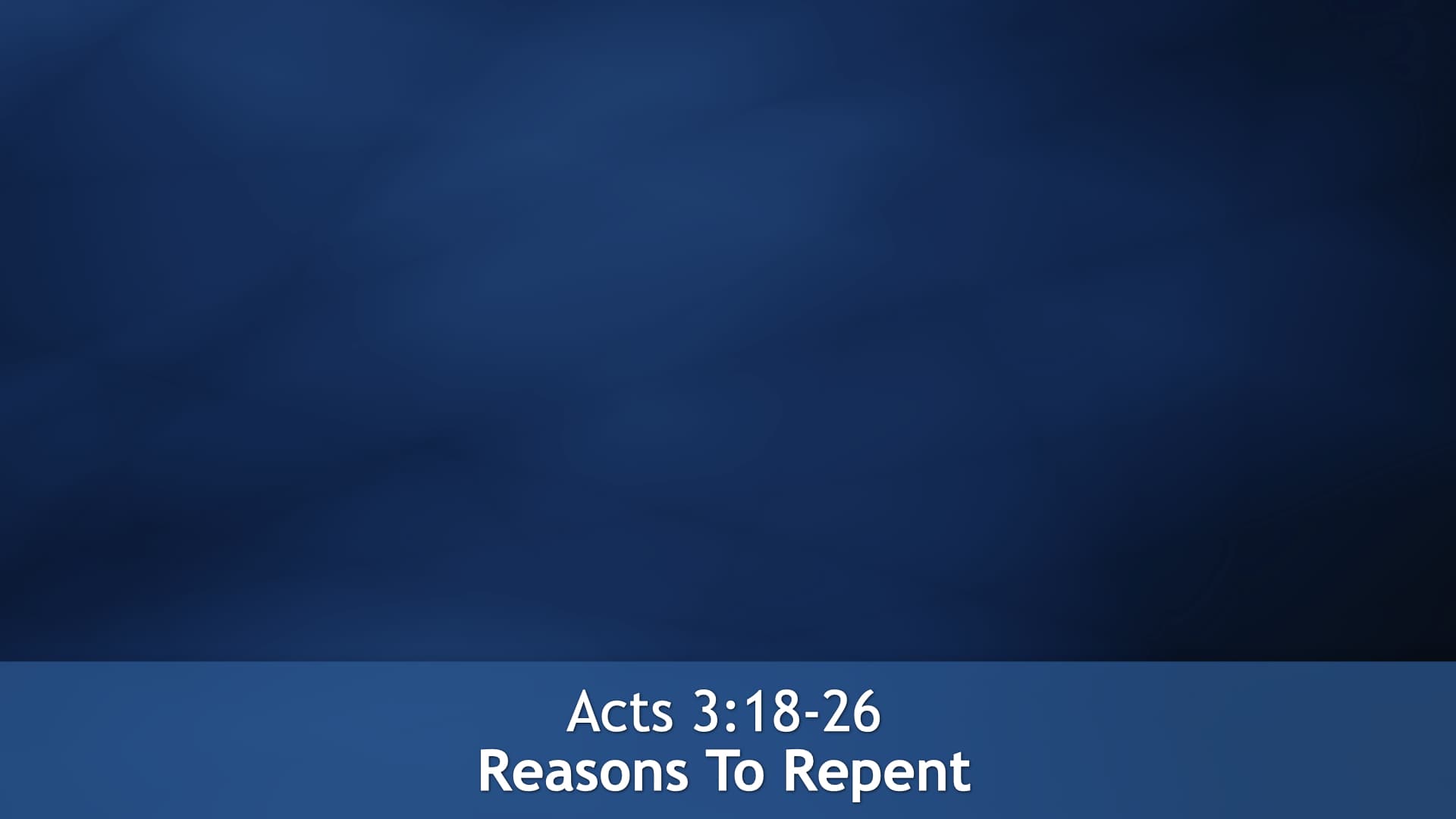 Jerry Simmons teaching Acts 3:18-26, Reasons To Repent