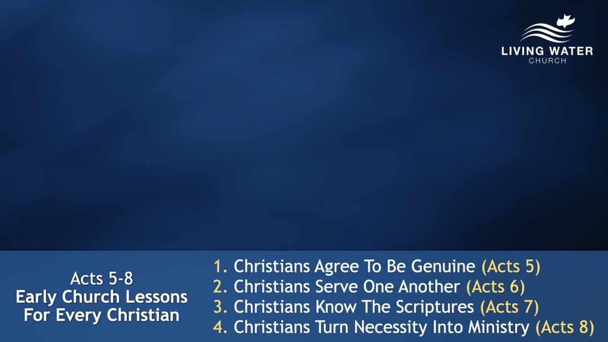 Jerry Simmons teaching Acts 5-8, Early Church Lessons For Every Christian