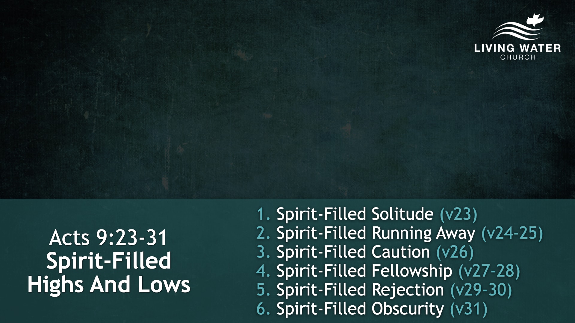 Jerry Simmons teaching Acts 9, Spirit-Filled Highs And Lows