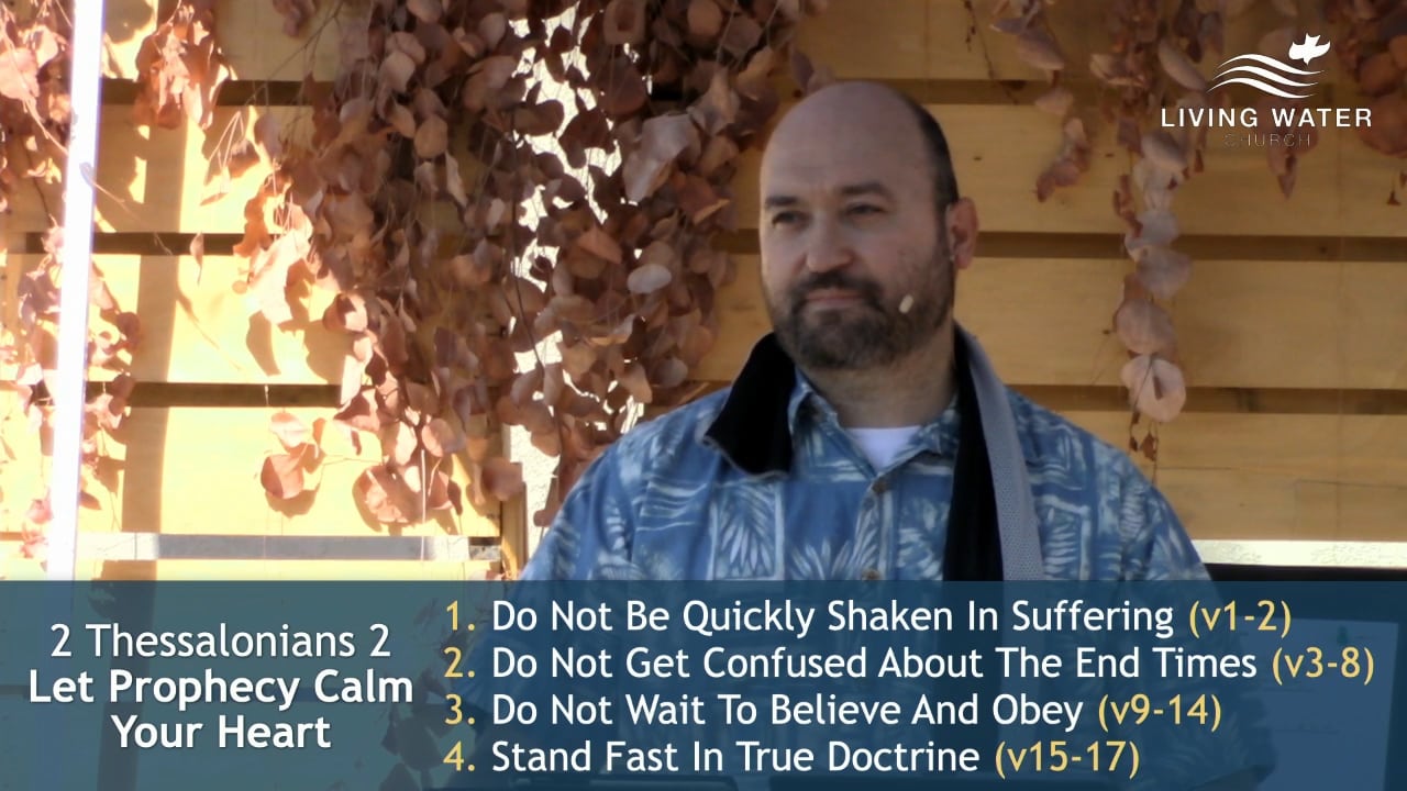 Jerry Simmons teaching 2 Thessalonians 2, Let Prophecy Calm Your Heart