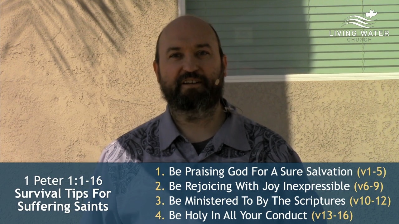 Jerry Simmons teaching 1 Peter 1, Survival Tips For Suffering Saints