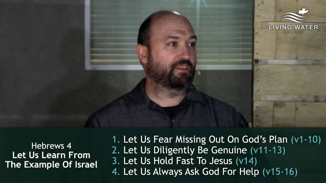 Jerry Simmons teaching Hebrews 4, Let Us Learn From The Example Of Israel