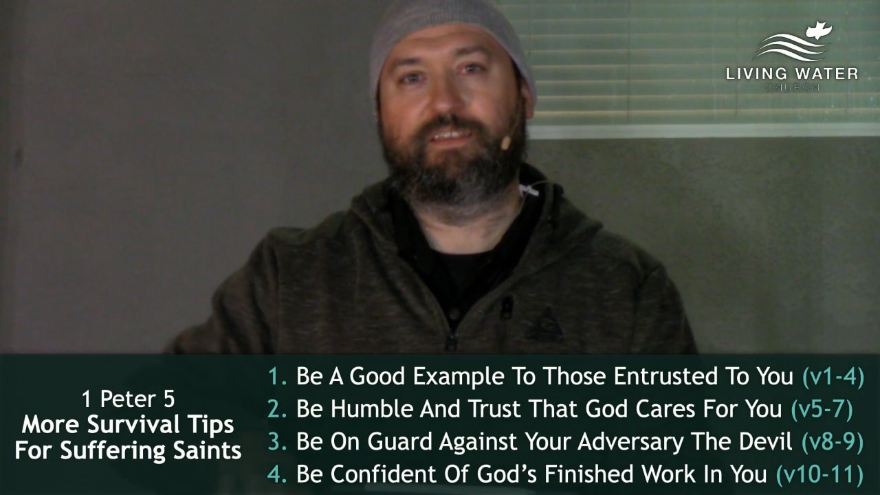 Jerry Simmons teaching 1 Peter 5, More Survival Tips For Suffering Saints