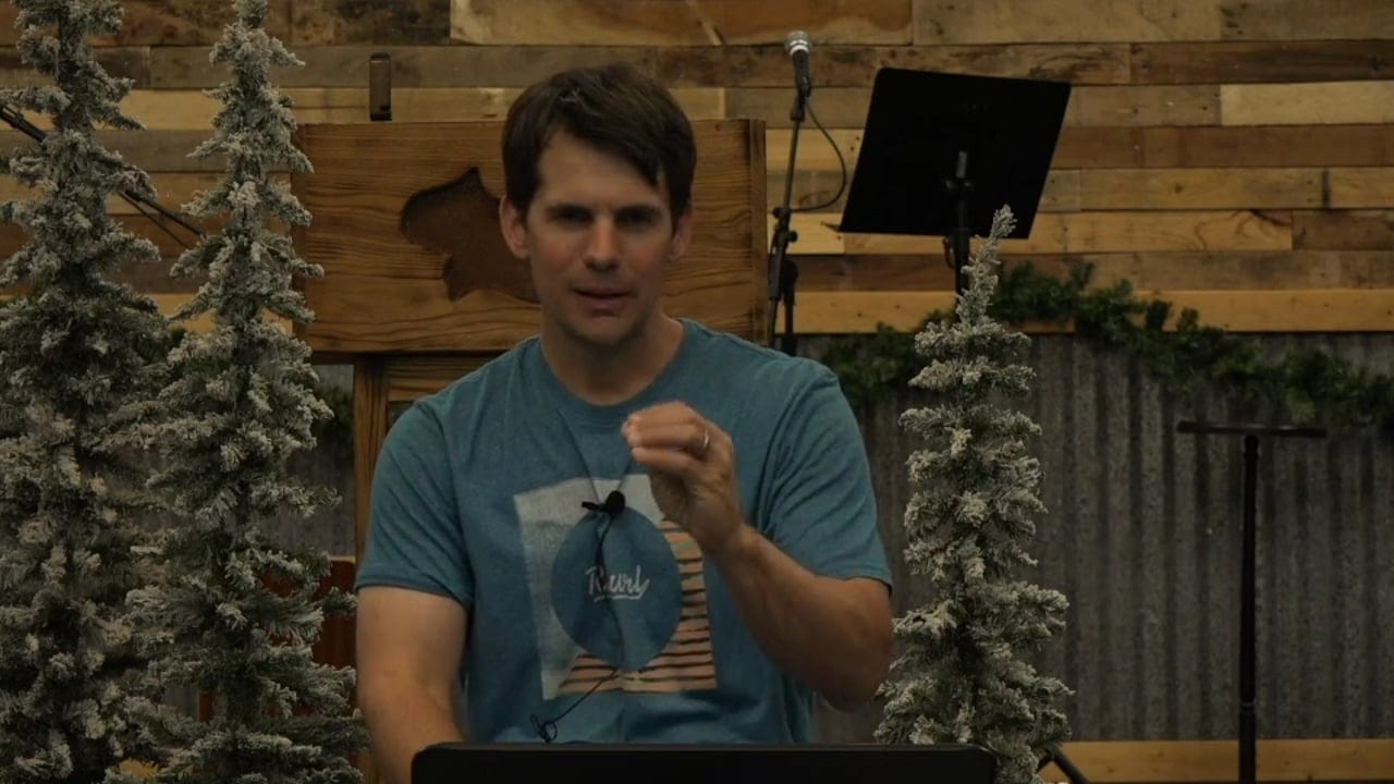 Jerry Simmons teaching John 6 with Aaron Eichelberger
