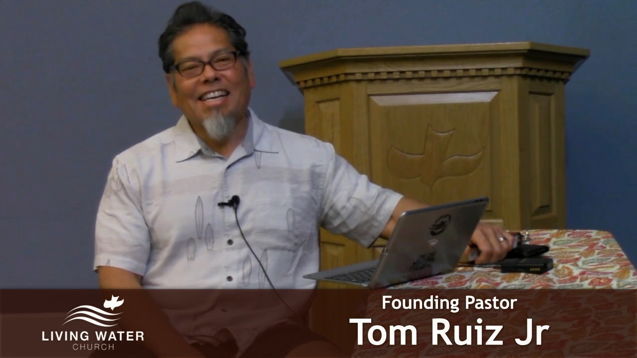 Tom Ruiz teaching James 1 with Pastor Tom Ruiz