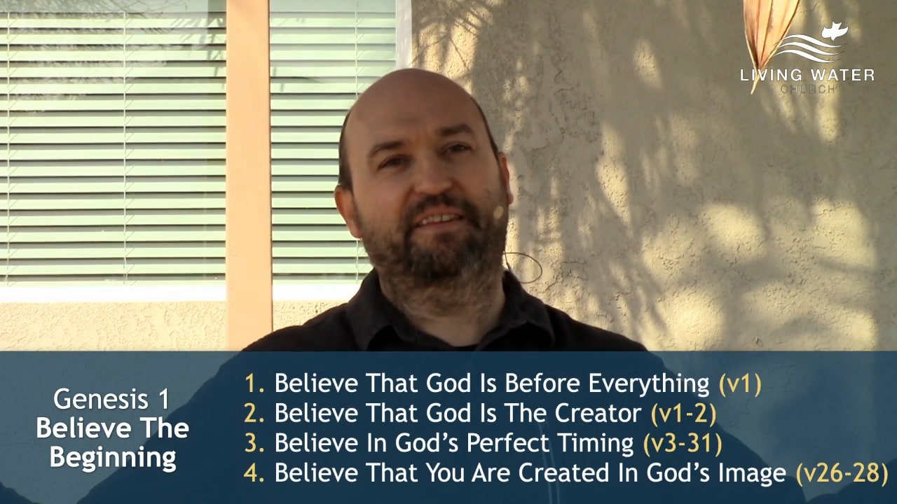 Jerry Simmons teaching Genesis 1, Believe The Beginning