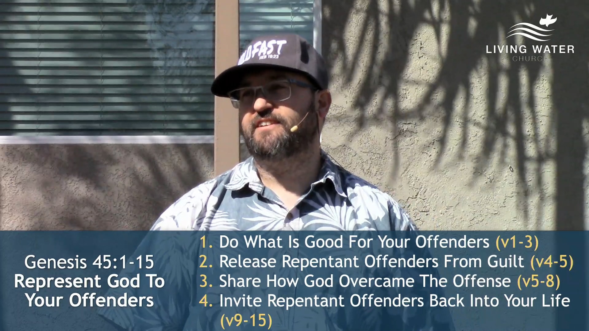Jerry Simmons teaching Genesis 45, Represent God To Your Offenders