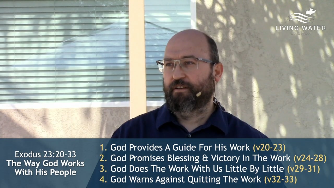 Jerry Simmons teaching Exodus 23, The Way God Works With His People