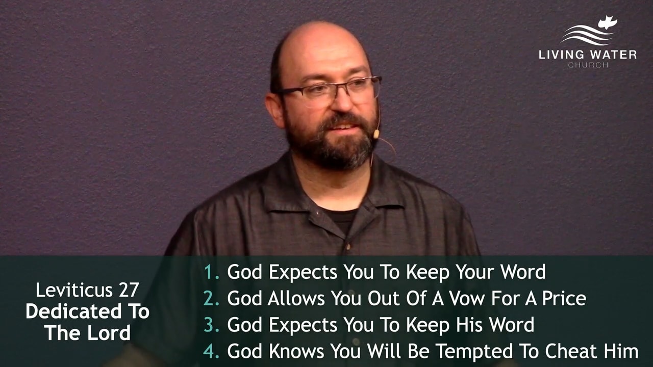 Jerry Simmons teaching Leviticus 27, Dedicated To The Lord