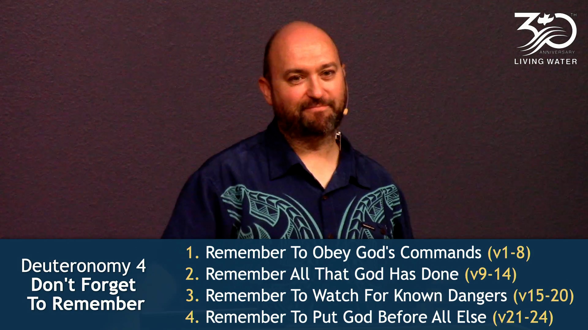 Pastor Jerry sharing Deuteronomy 4, Don't Forget To Remember
