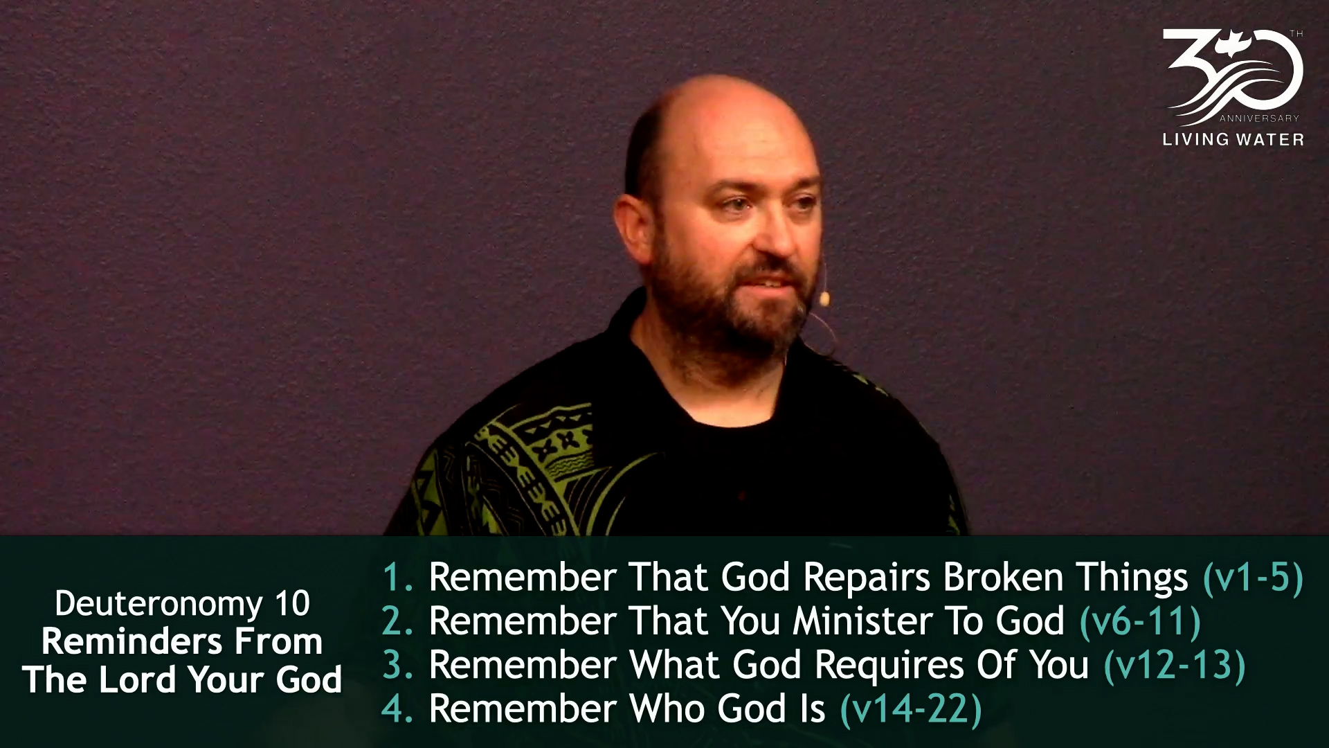 Pastor Jerry Simmons sharing from Deuteronomy 10, Reminders From The Lord Your God