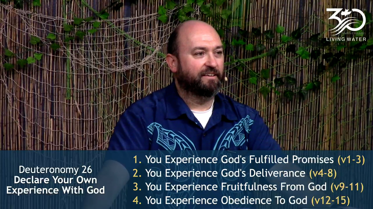 Pastor Jerry sharing Deuteronomy 26, Declare Your Own Experience With God