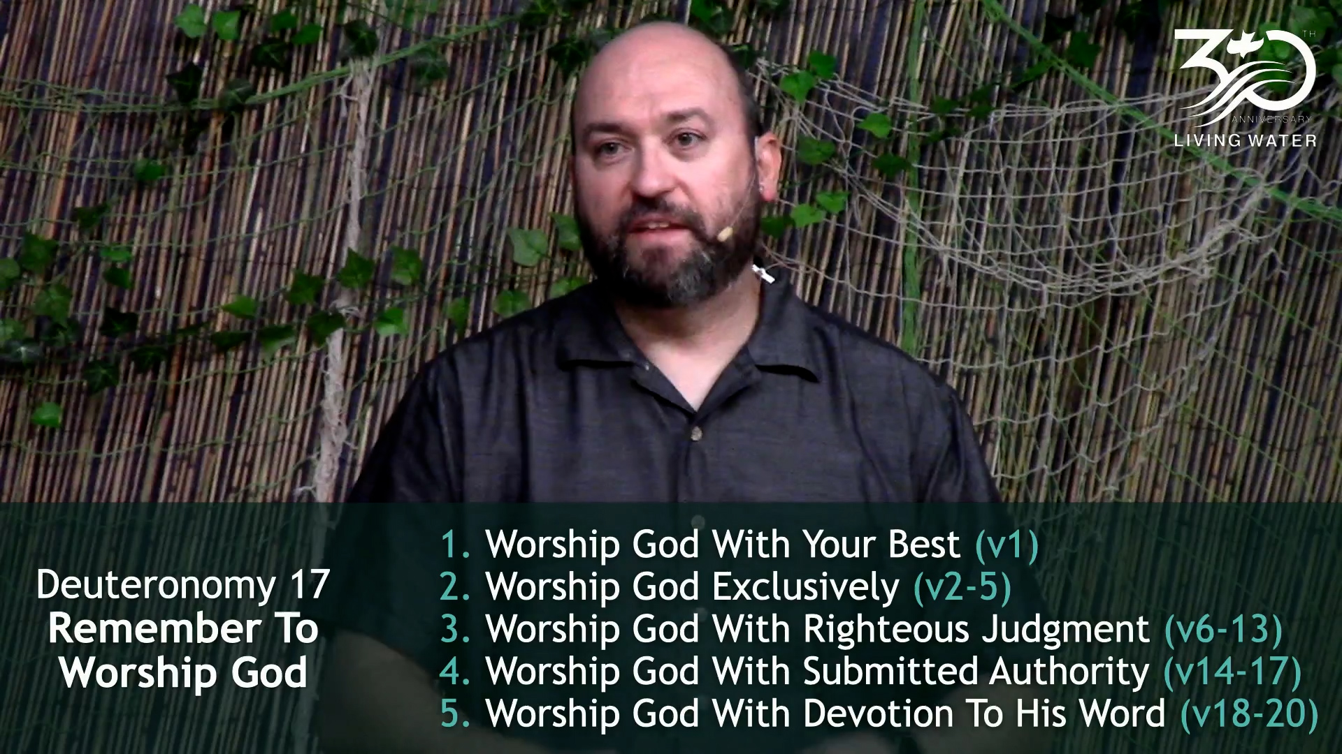 Pastor Jerry shares Deuteronomy 17, Remember To Worship God