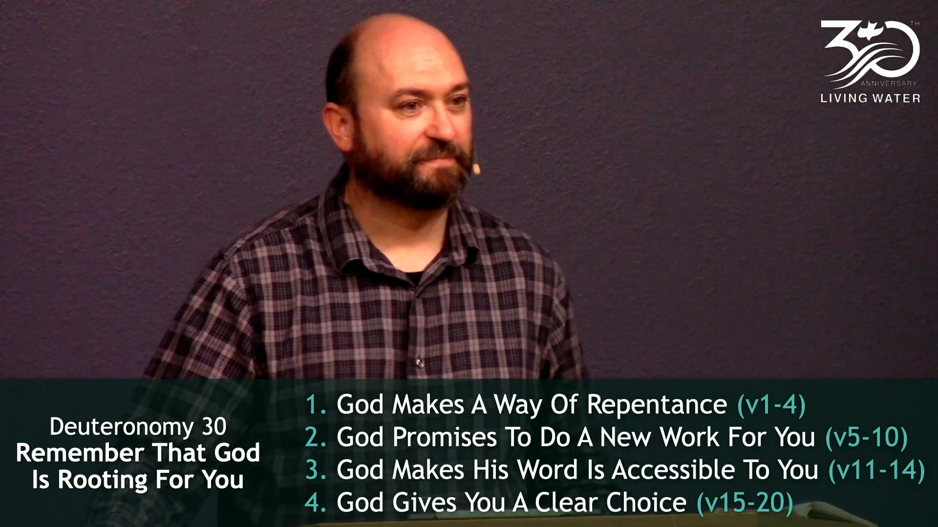 Pastor Jerry sharing Deuteronomy 30, Remember That God Is Rooting For You