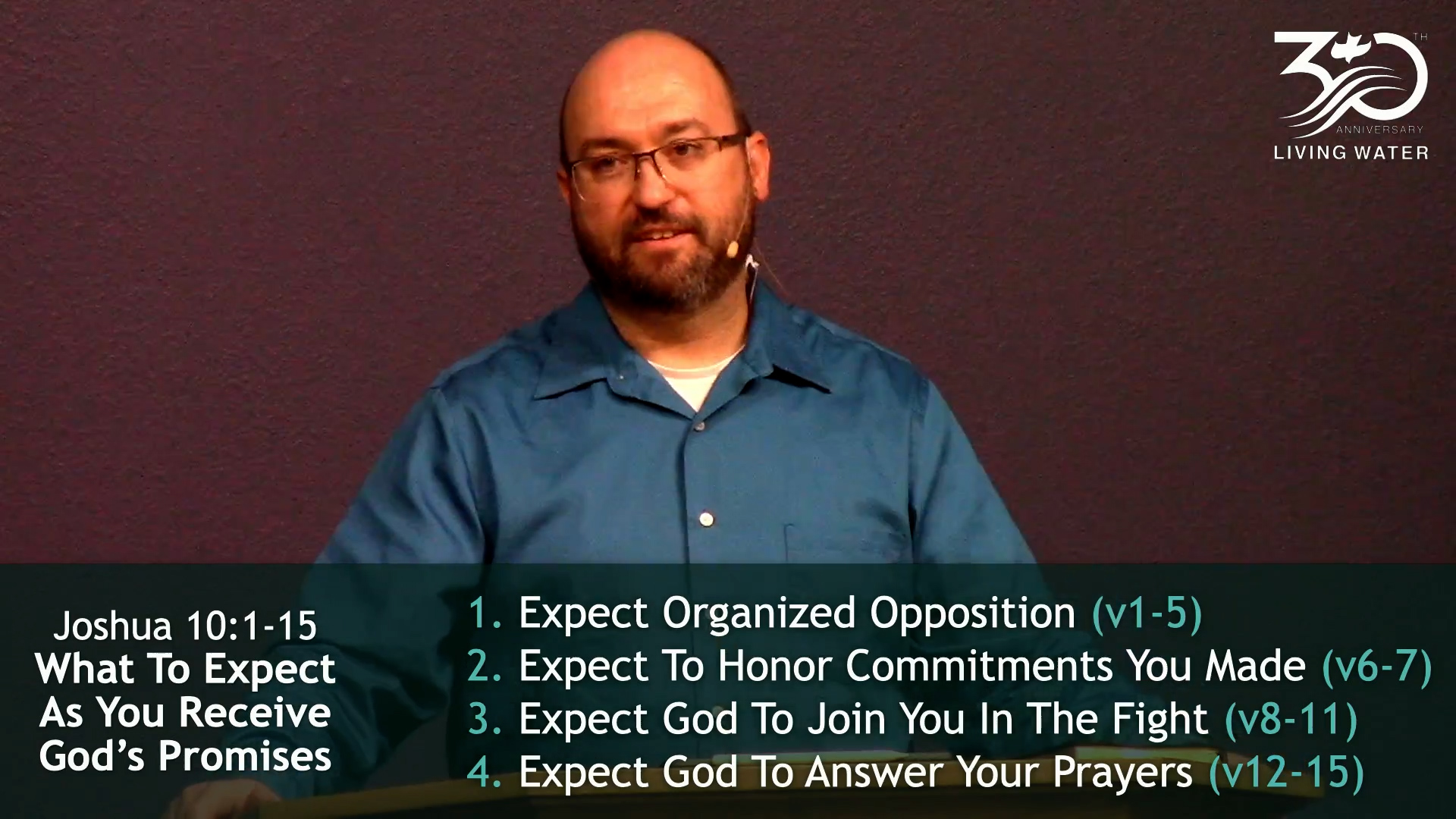 Pastor Jerry Simmons sharing Joshua 10, What To Expect As You Receive God's Promises