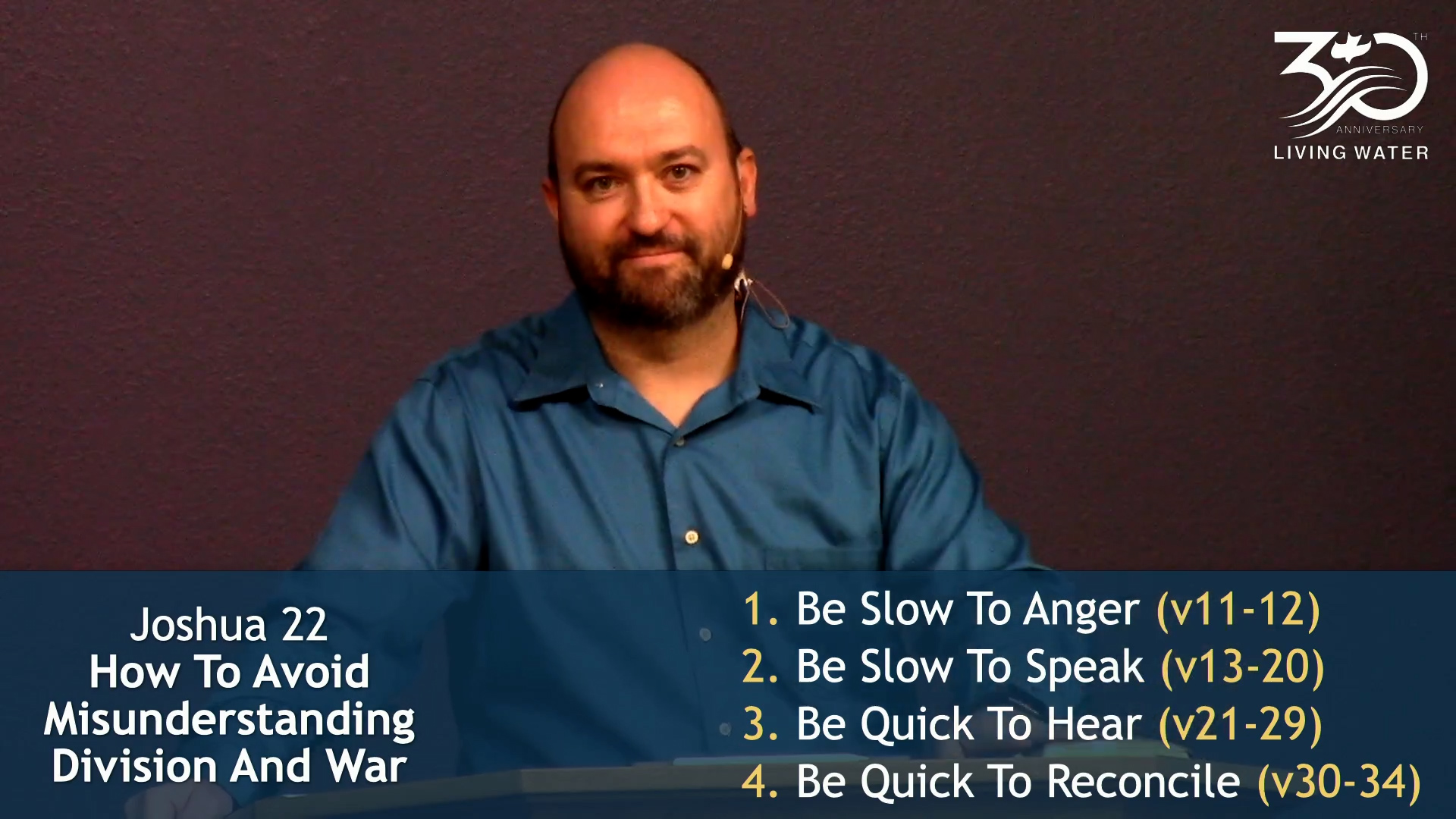 Pastor Jerry Simmons shares Joshua 22, How To Avoid Misunderstanding Division And War