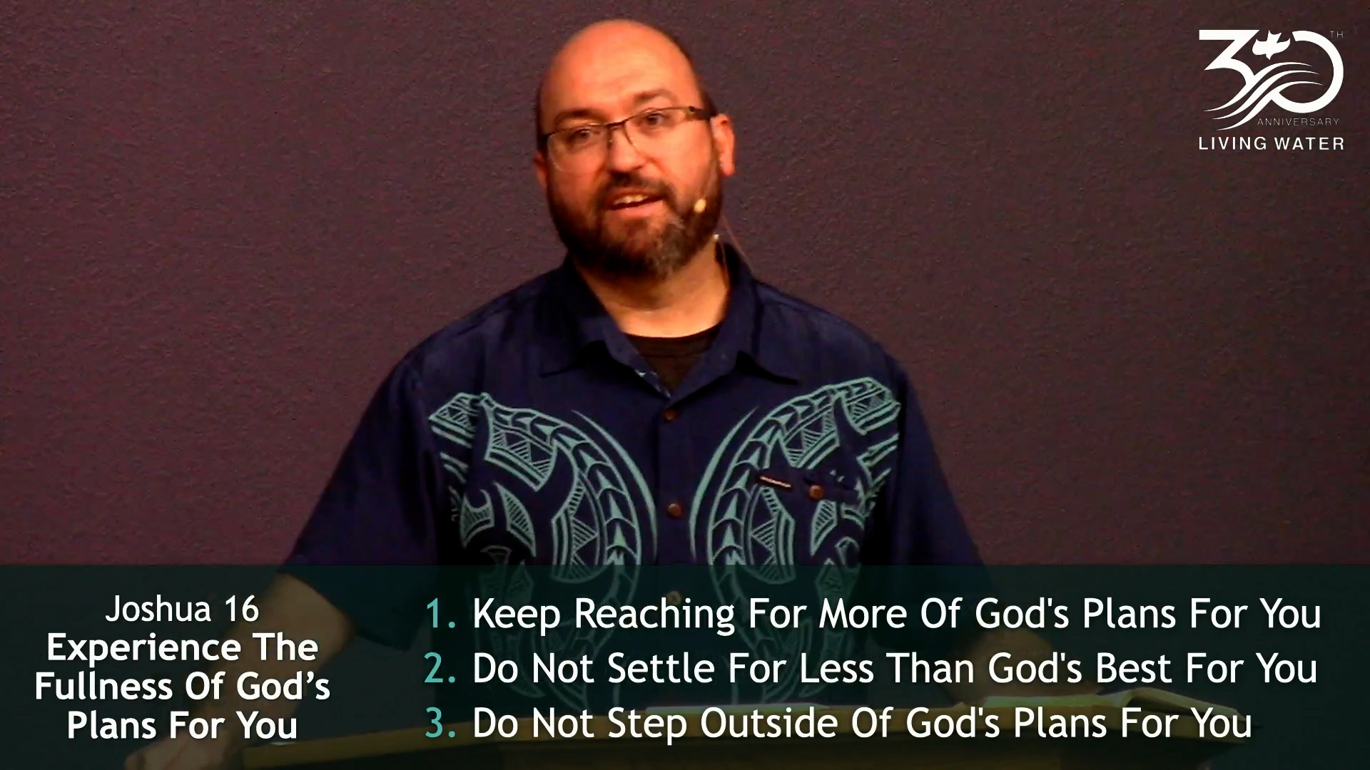Pastor Jerry Simmons sharing Joshua 16, Experience The Fullness Of God's Plans For You