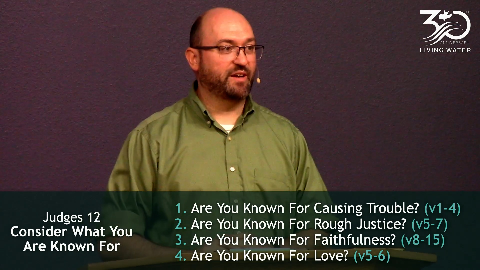 Pastor Jerry Simmons teaching Judges 12, Consider What You Are Known For