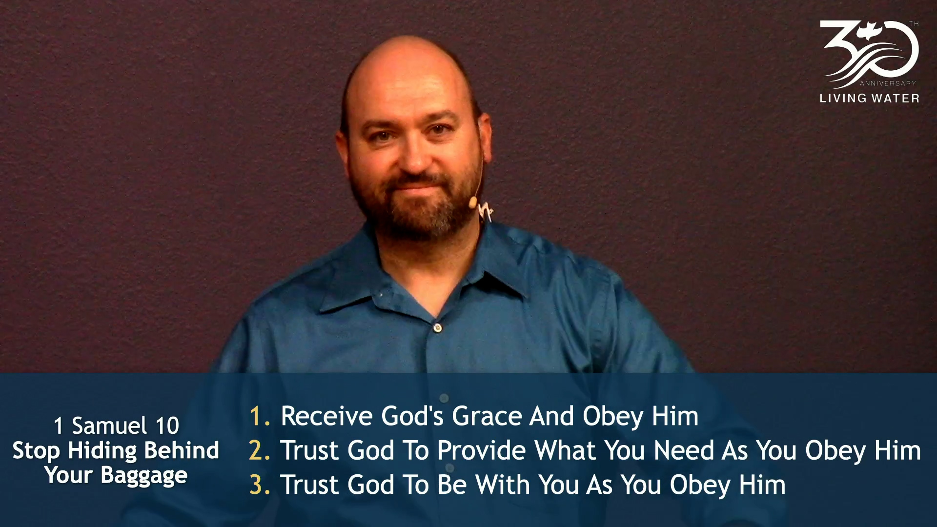 Pastor Jerry Simmons teaching 1 Samuel 10, Stop Hiding Behind Your Baggage