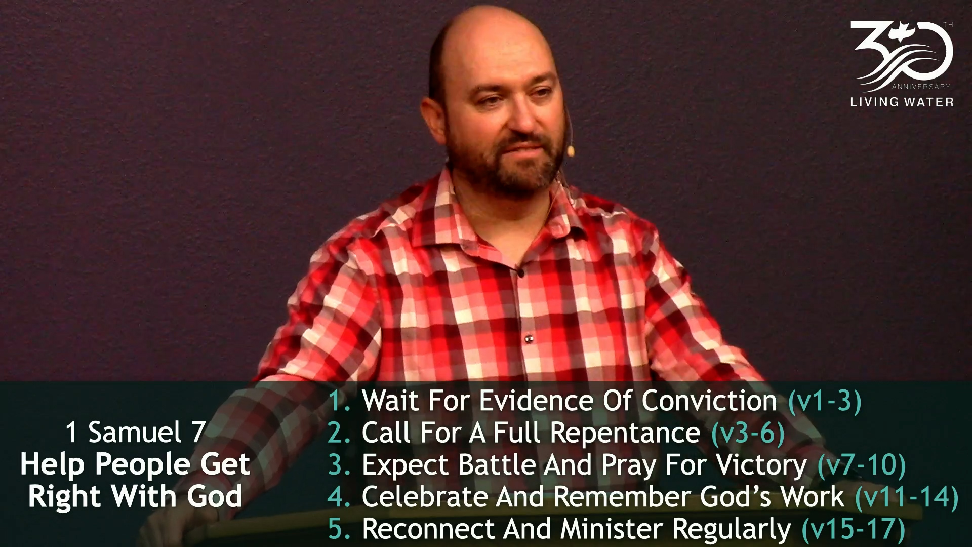Pastor Jerry Simmons teaching 1 Samuel 7, Help People Get Right With God