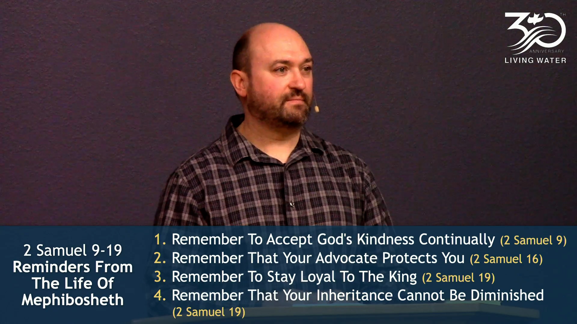 Pastor Jerry Simmons teaching 2 Samuel 9-19, Reminders From The Life Of Mephibosheth