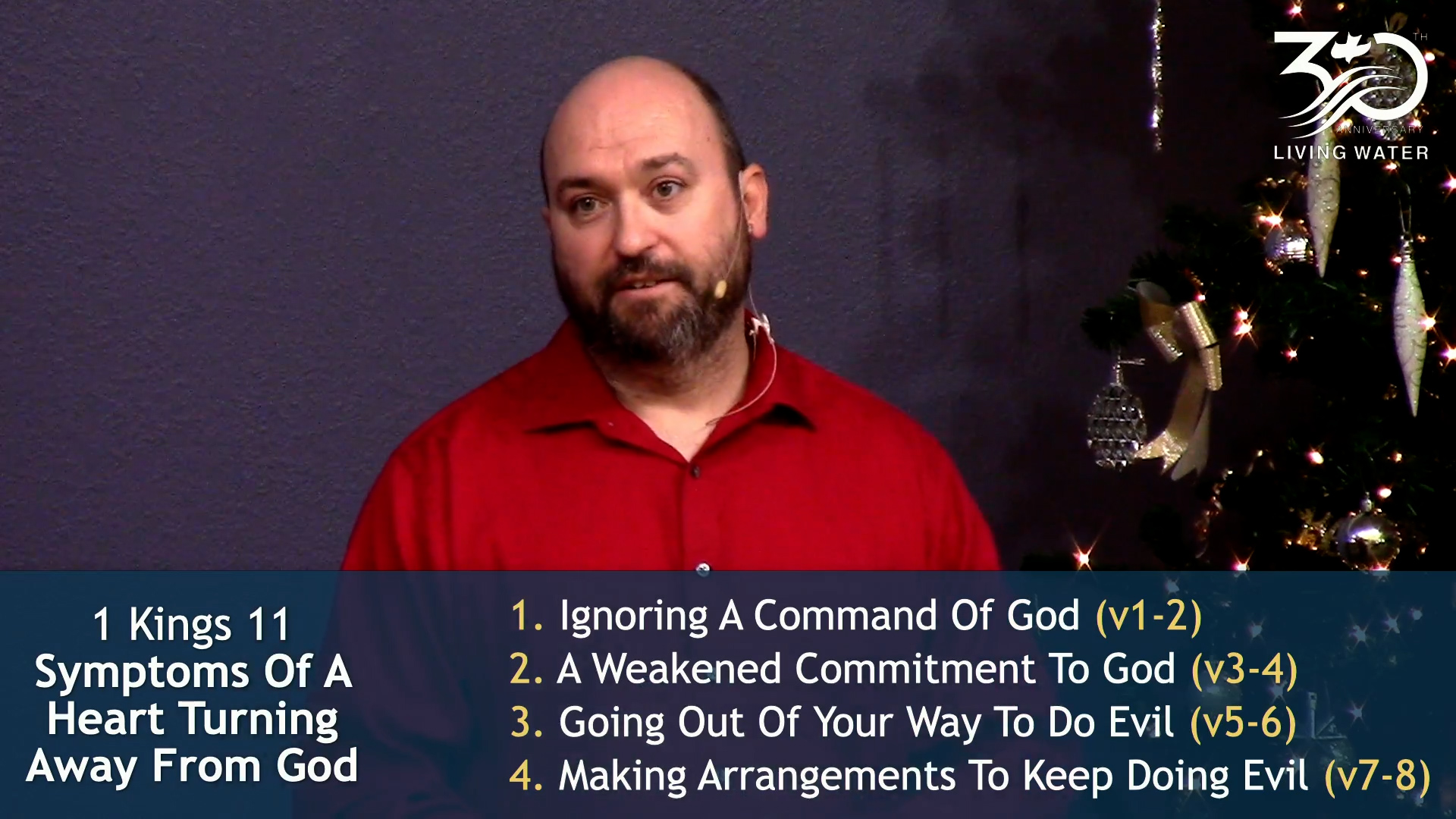 Pastor Jerry Simmons sharing 1 Kings 11, Symptoms Of A Heart Turning Away From God