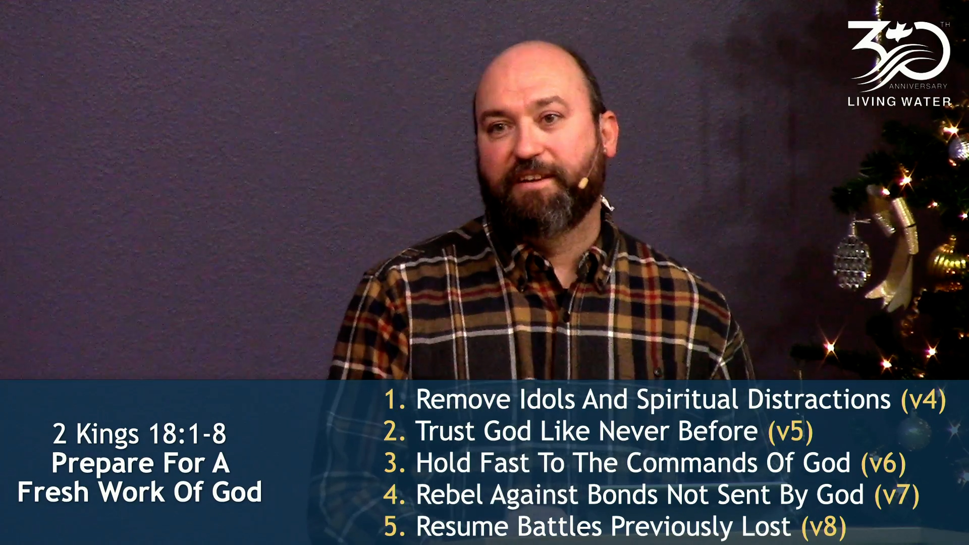 Pastor Jerry Simmons teaching 2 Kings 18:1-8, Prepare For A Fresh Work Of God