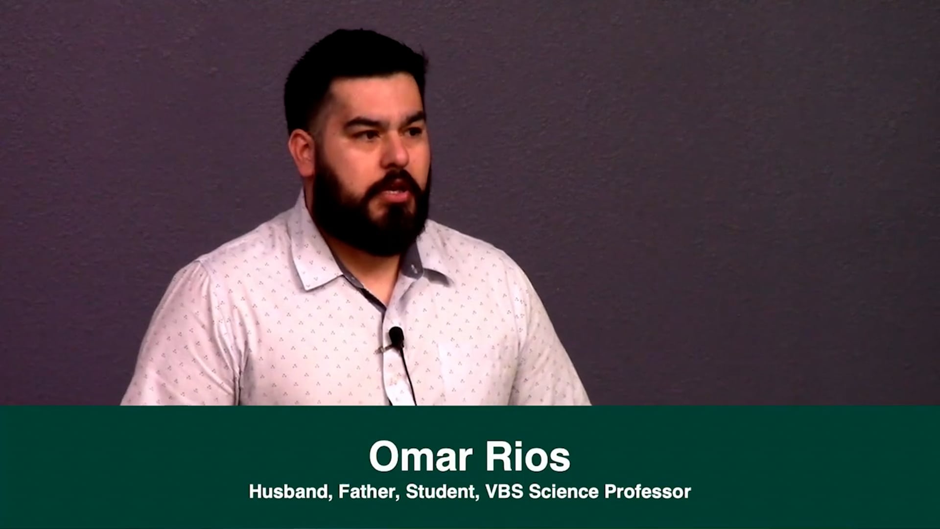 Omar Rios Sharing His Testimony
