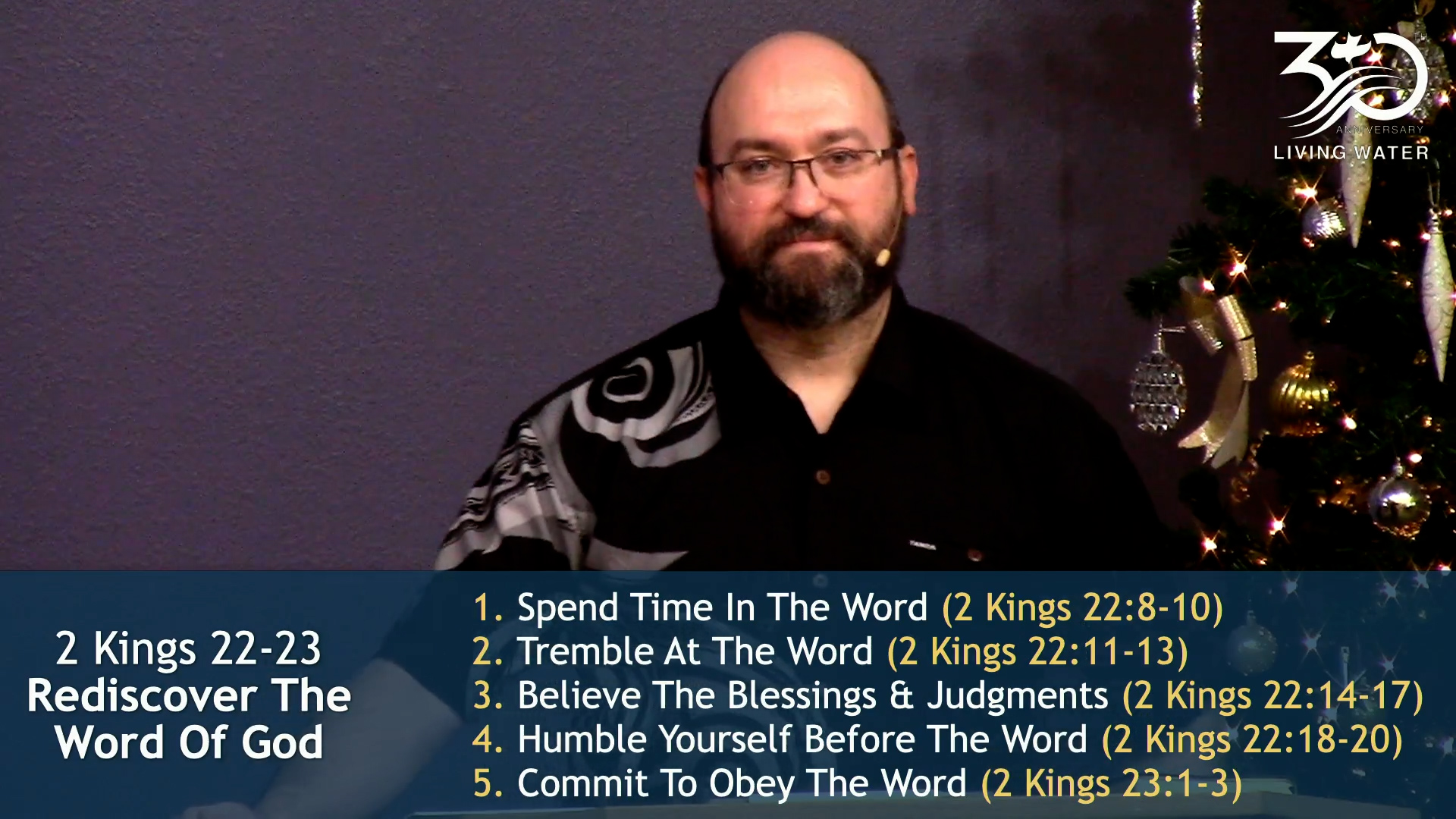 Pastor Jerry Simmons teaching 2 Kings 22-23, Rediscover The Word Of God