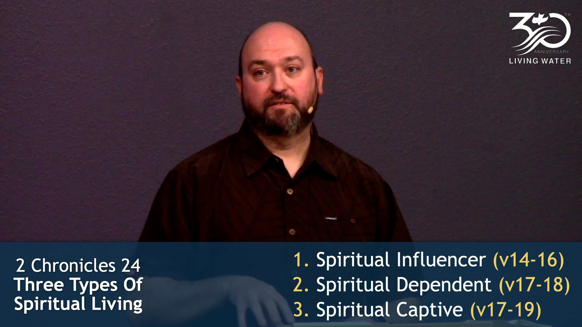 Pastor Jerry Simmons teaching 2 Chronicles 24, Three Types Of Spiritual Living