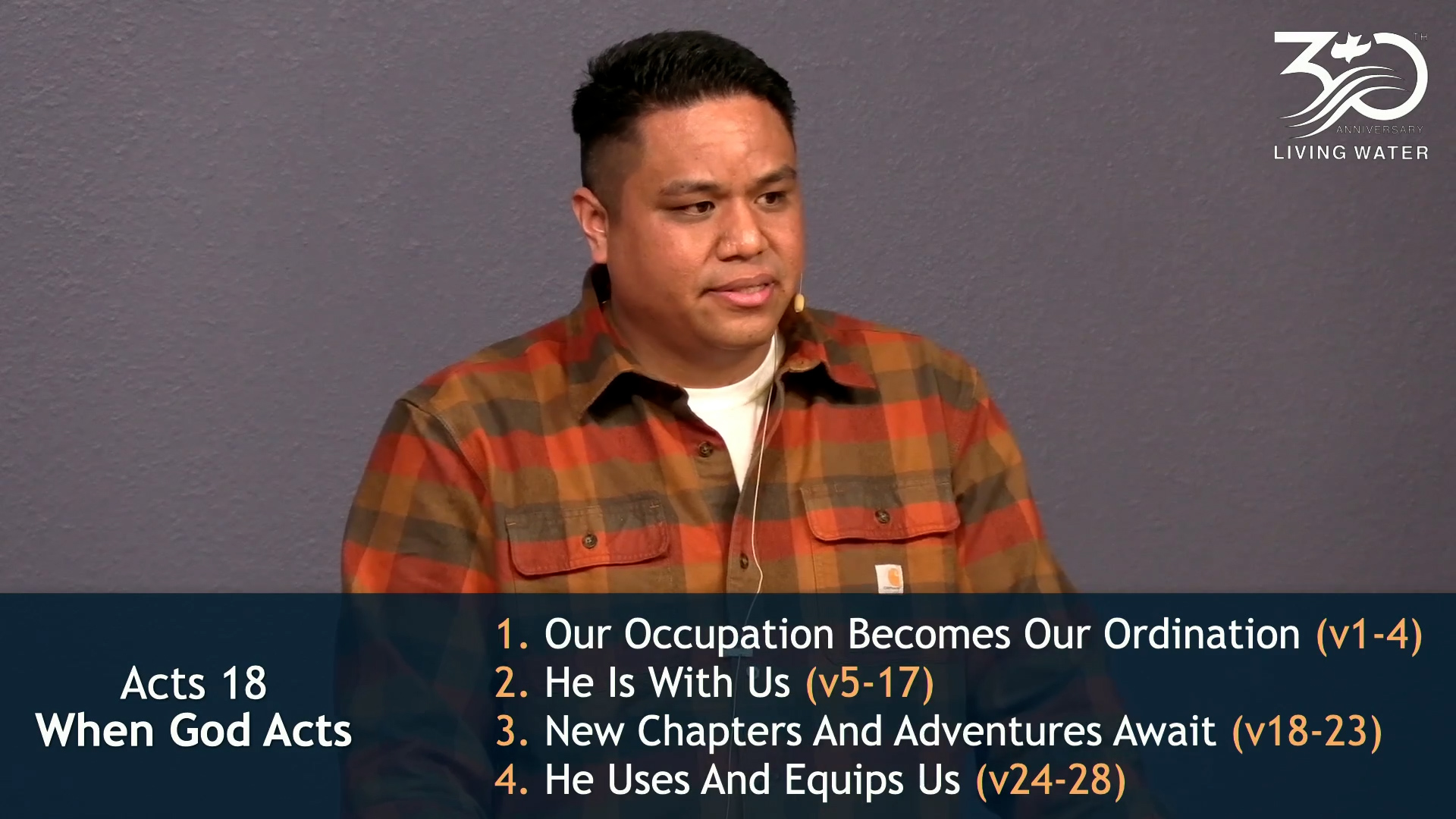 Pastor Jonathan Horne teaching Acts 18, When God Acts