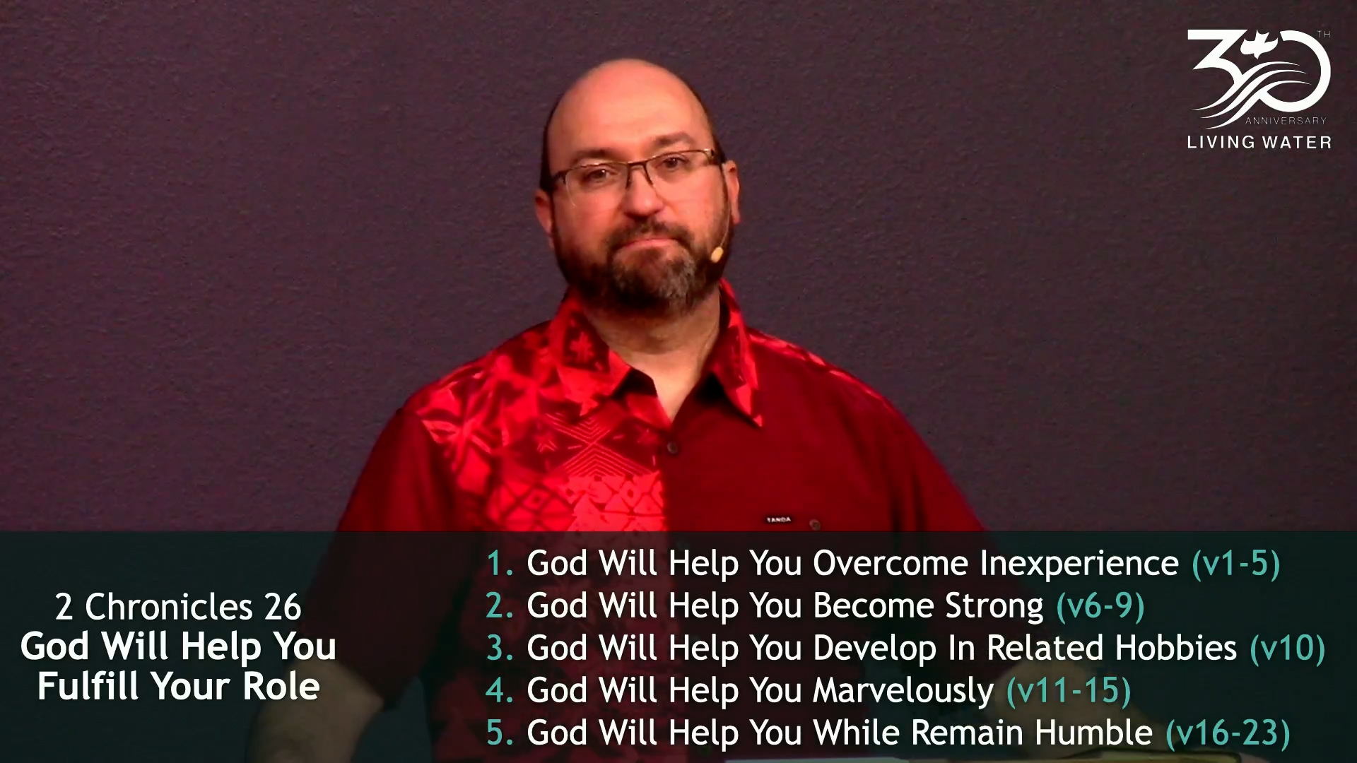 Pastor Jerry Simmons teaching 2 Chronicles 26, God Will Help You Fulfill Your Role