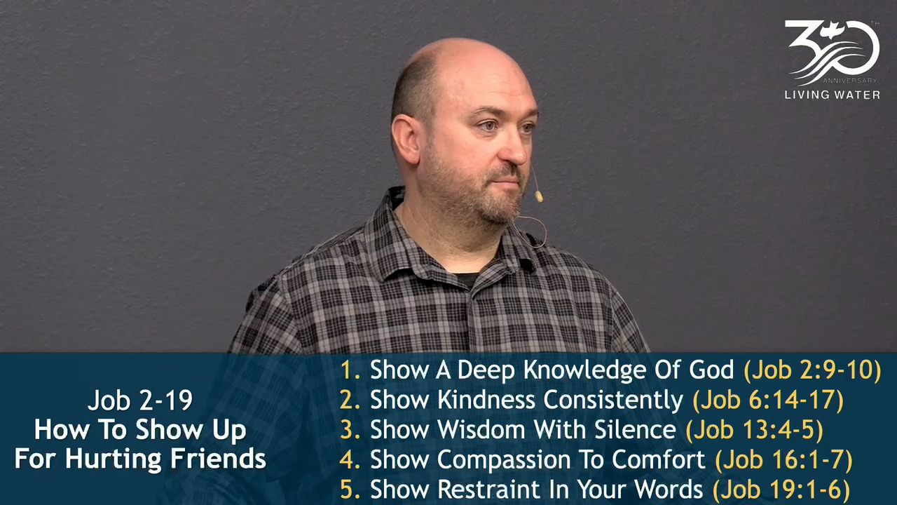 Pastor Jerry Simmons teaching Job 2-19, How To Show Up For Hurting Friends