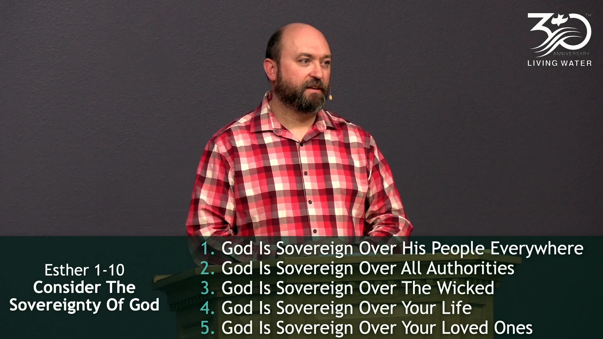 Pastor Jerry Simmons teaching Esther 1-10, Consider The Sovereignty Of God