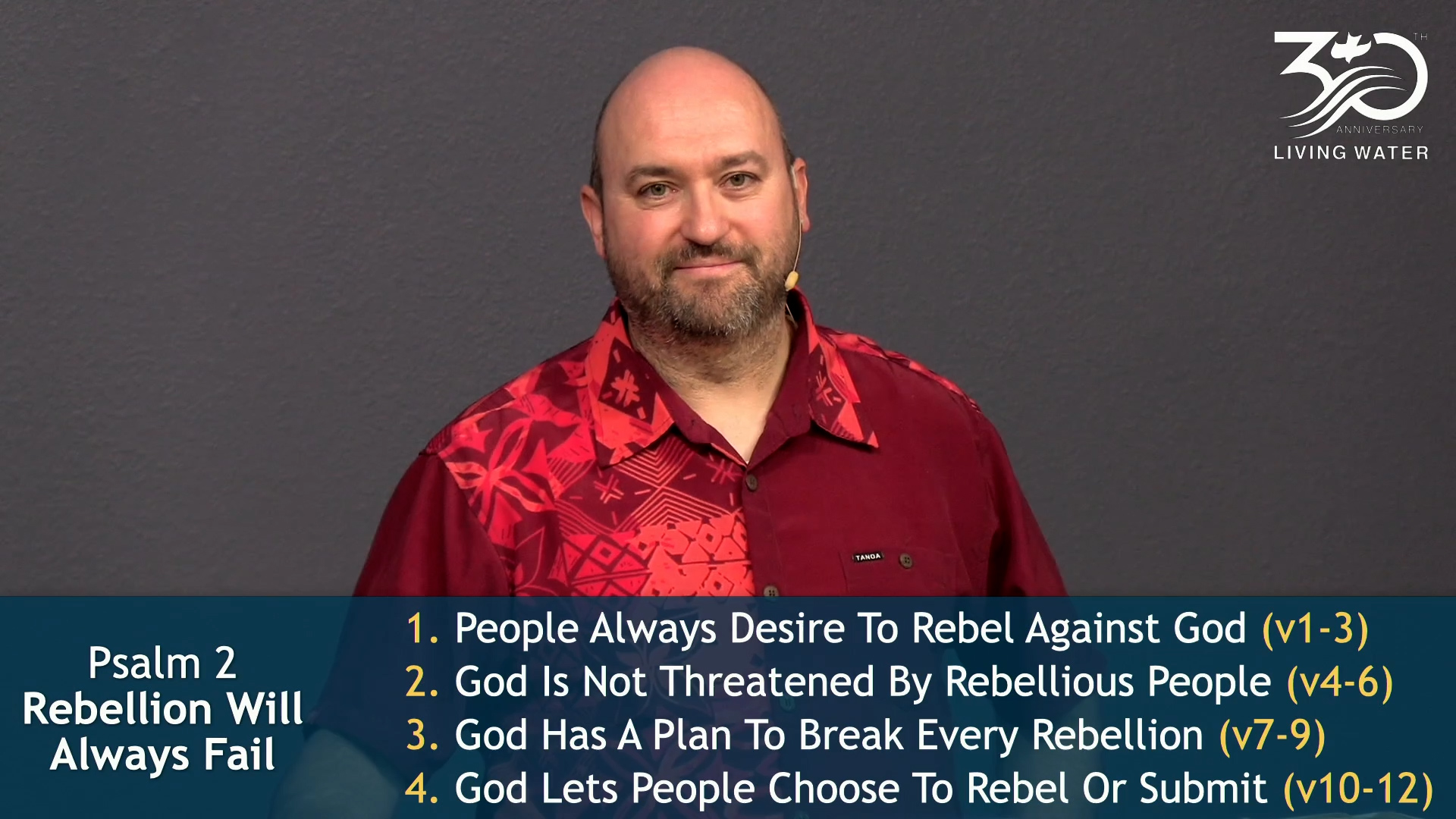 Pastor Jerry Simmons teaching Psalm 2, Rebellion Will Always Fail
