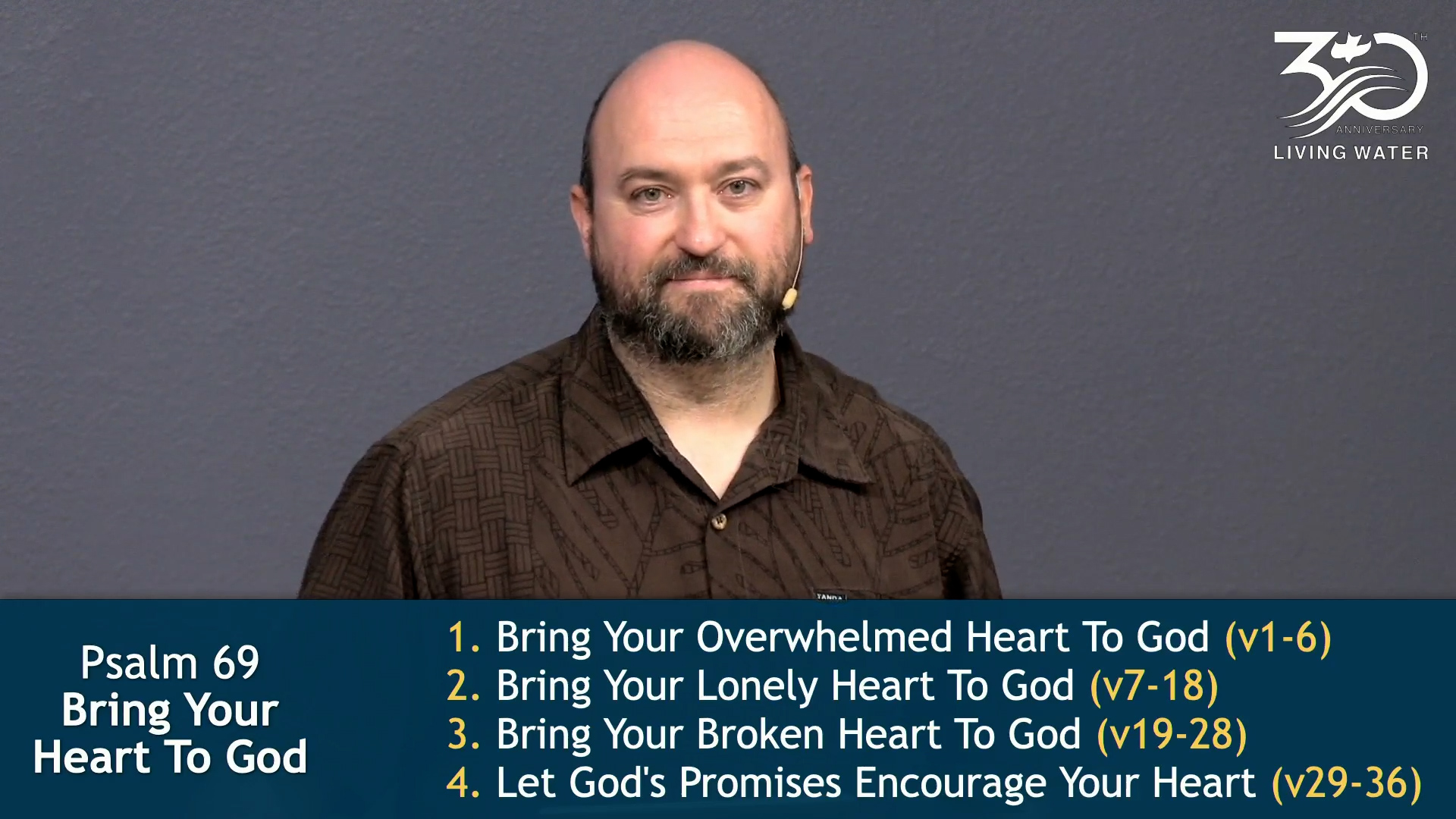 Pastor Jerry Simmons teaching Psalm 69, Bring Your Heart To God