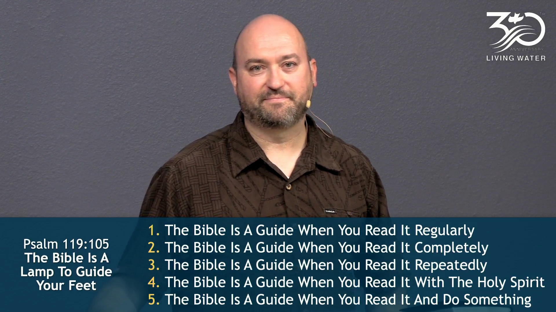 Pastor Jerry Simmons teaching Psalm 119:105, The Bible Is A Lamp To Guide Your Feet
