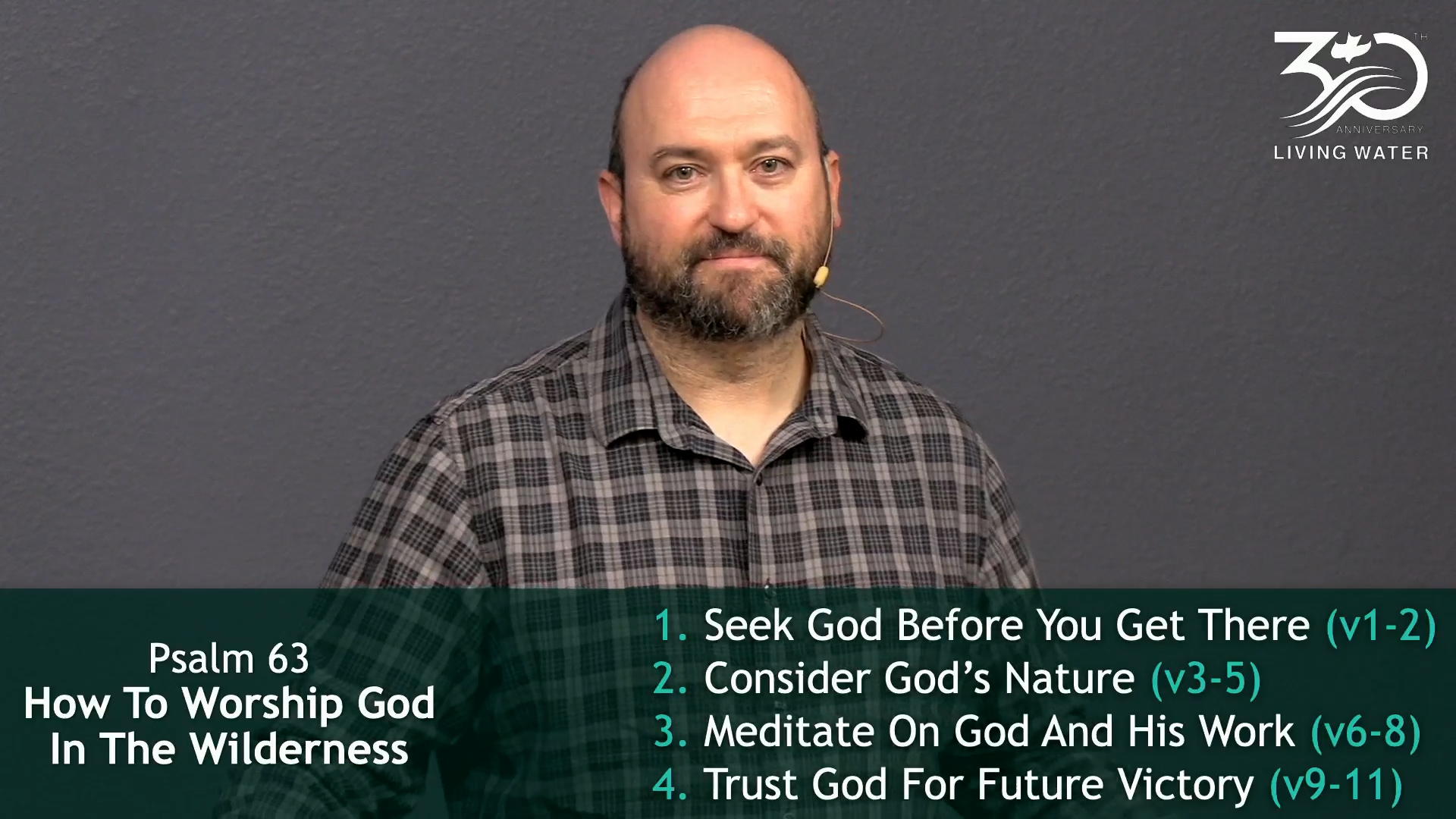 Pastor Jerry Simmons teaching Psalm 63, How To Worship God In The Wilderness