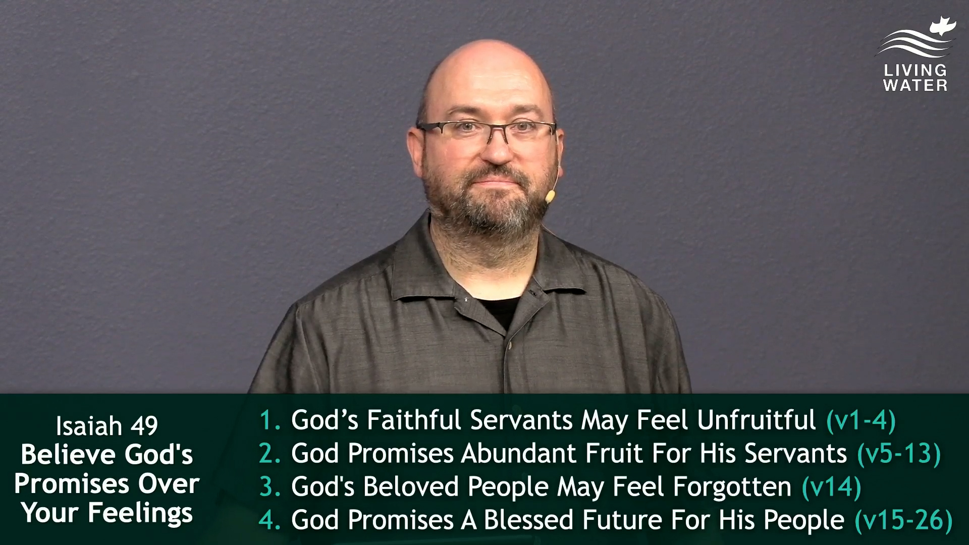 Pastor Jerry Simmons teaching Isaiah 49, Believe God's Promises Over Your Feelings