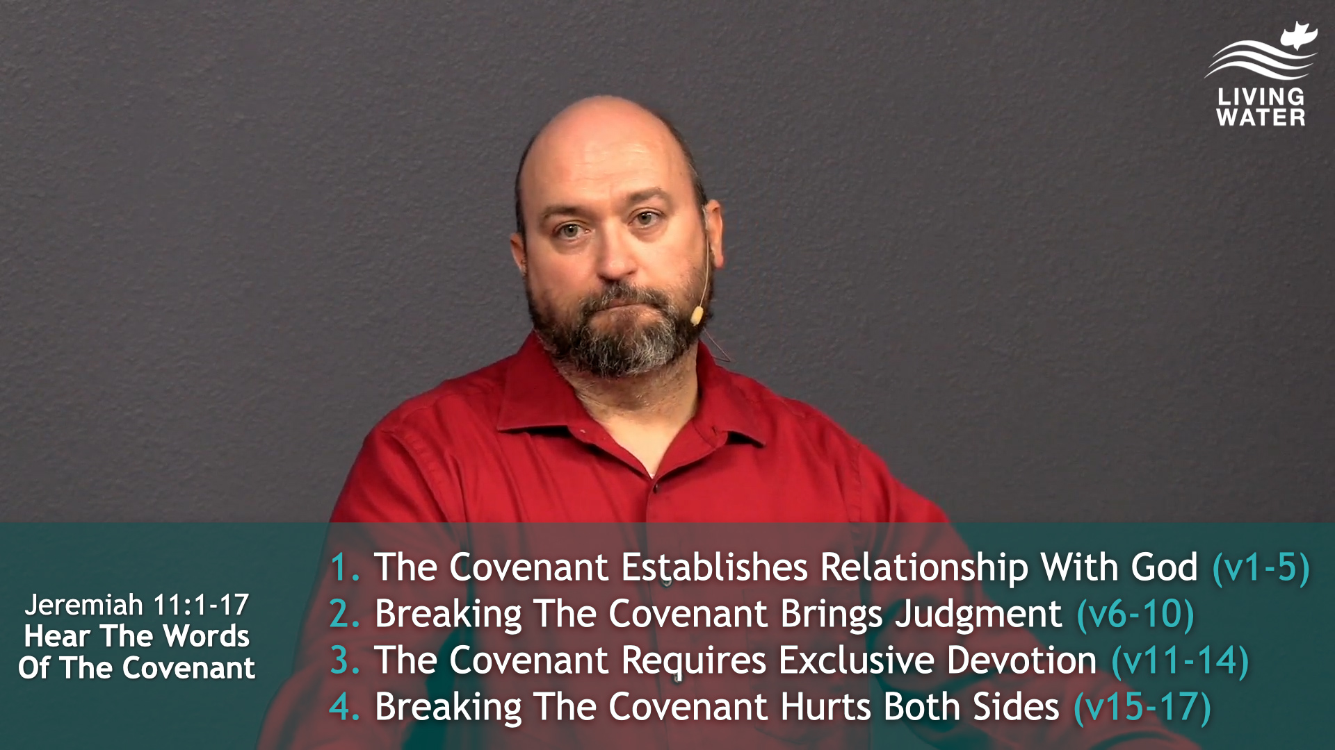 Pastor Jerry Simmons teaching Jeremiah 11:1-17, Hear The Words Of The Covenant