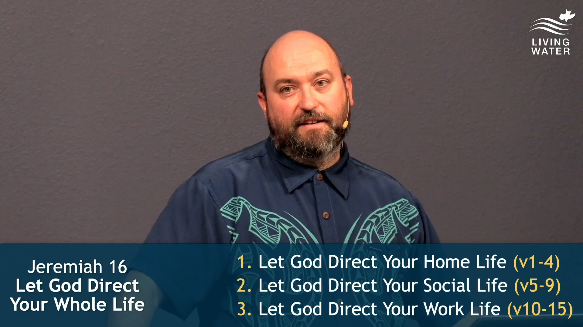 Pastor Jerry Simmons teaching Jeremiah 16, Let God Direct Your Whole Life