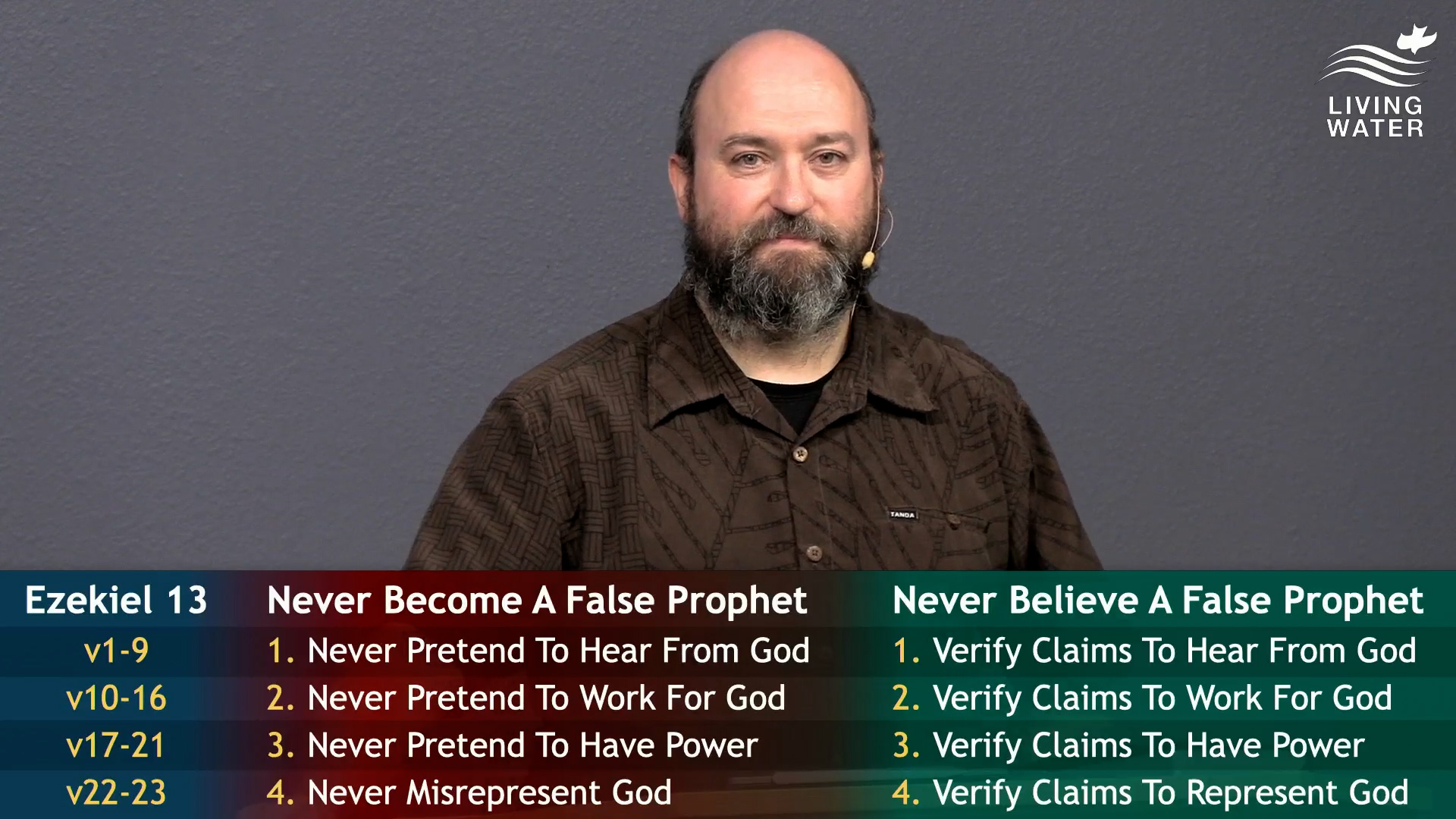 Pastor Jerry Simmons teaching Ezekiel 13, Never Become A False Prophet & Never Believe A False Prophet.