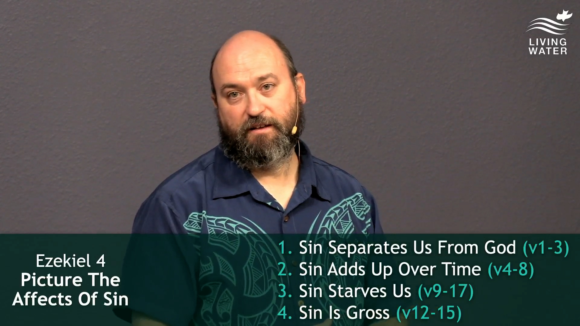 Pastor Jerry Simmons teaching Ezekiel 4, Picture The Affects Of Sin